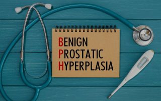 Notepad with the inscription BPH - Benign Prostatic Hyperplasia and stethoscope